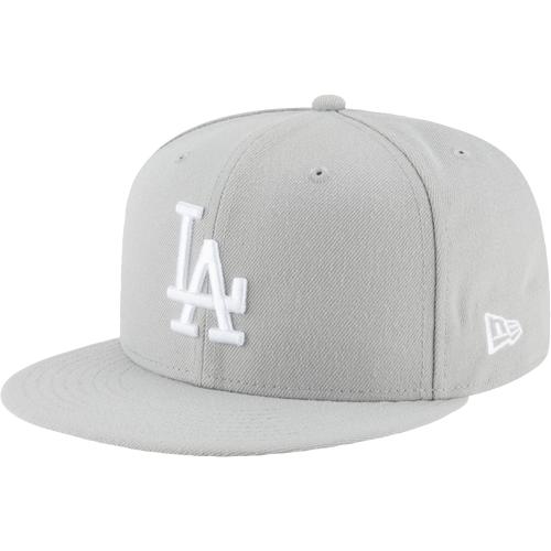 New Era Mens New Era Dodgers 59Fifty Basic Cap - Mens Grey/White Product Image