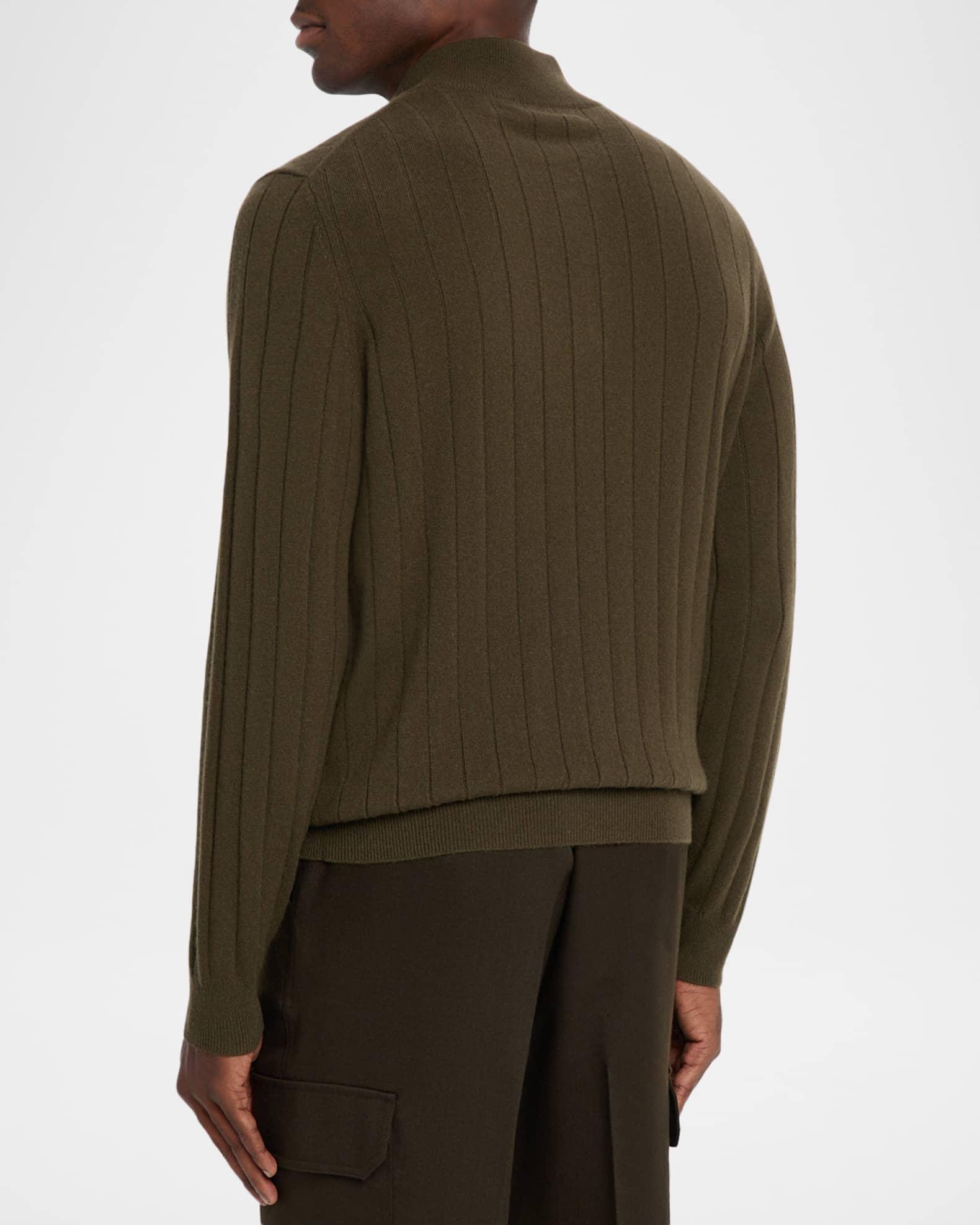 Men's Cashmere Rib Quarter-Zip Sweater Product Image