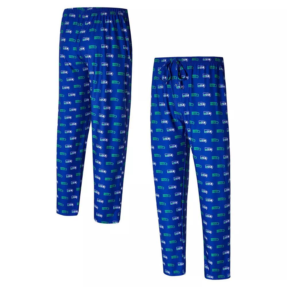 Men's Concepts Sport Royal Seattle Seahawks Record Throwback All Over Knit Pants, Size: 2XL, Blue Product Image