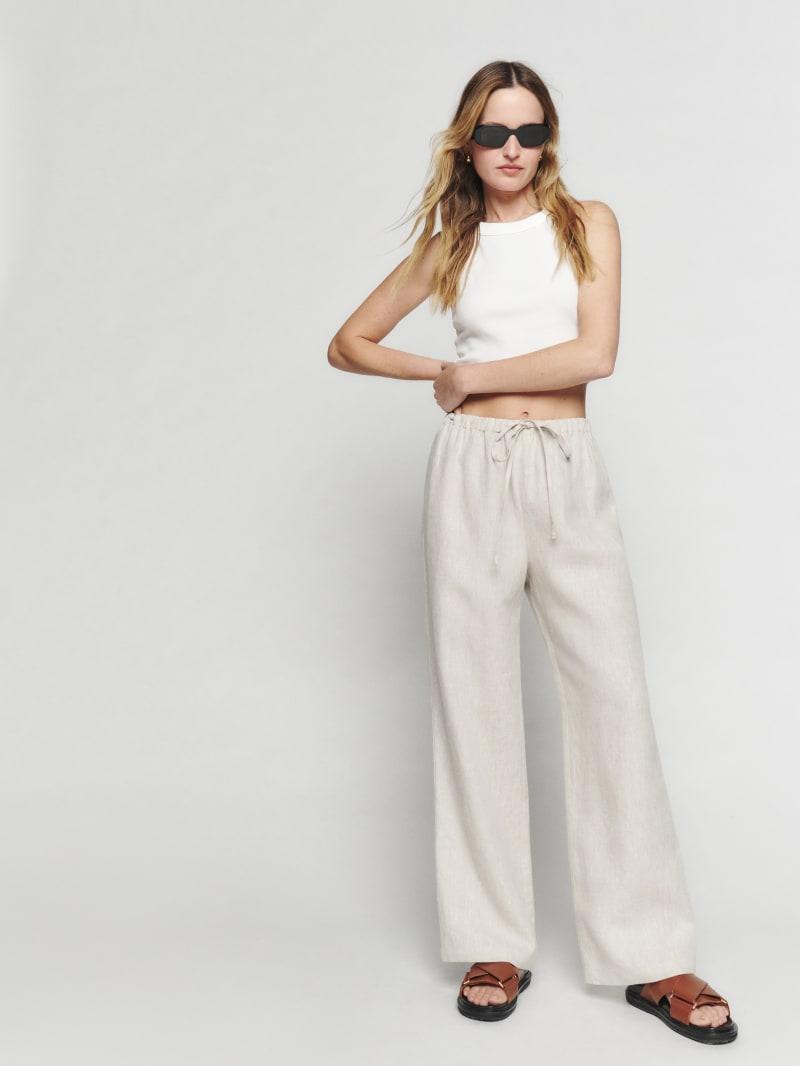 Petites Olina Linen Pant Product Image