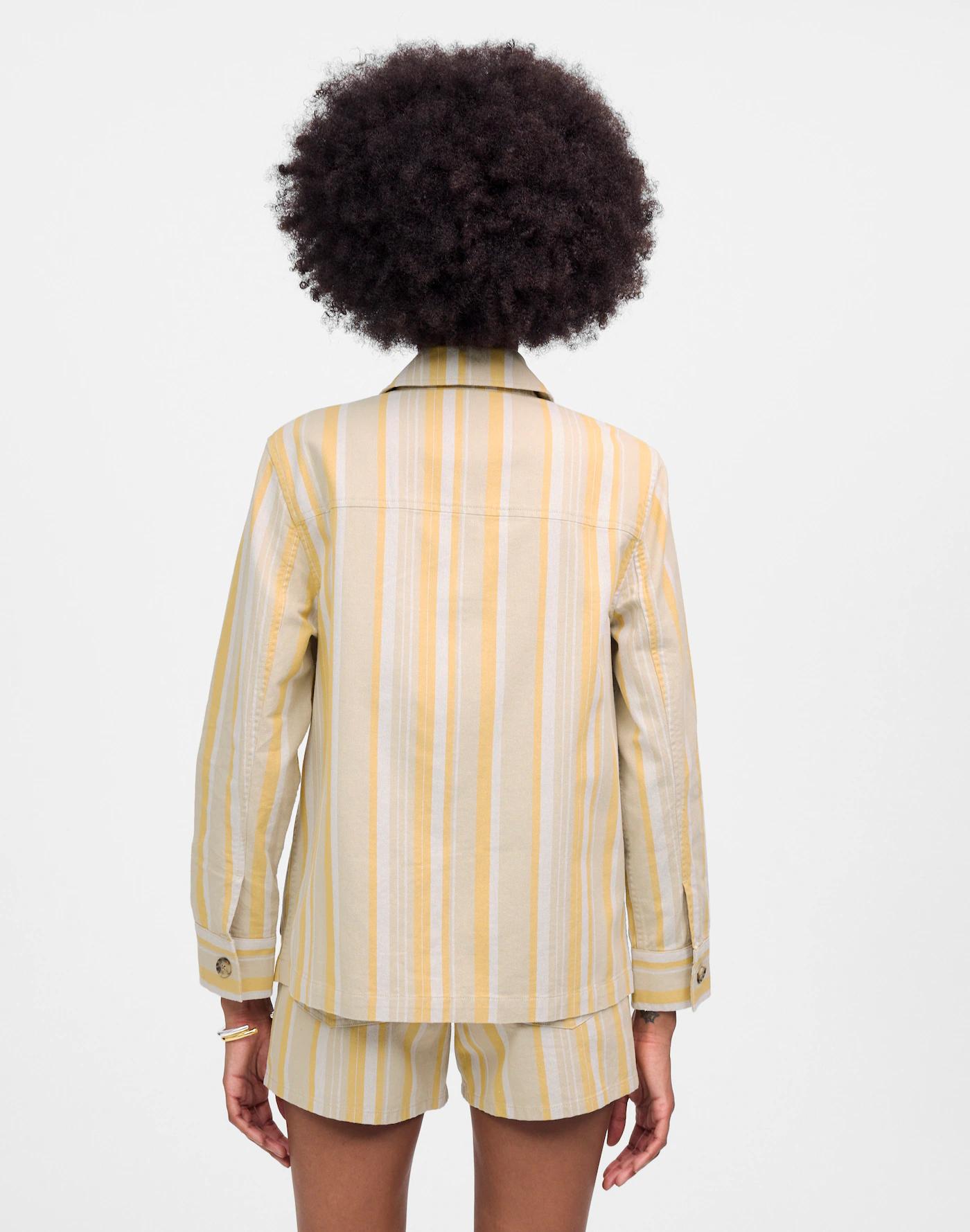 Long Chore Jacket in Stripe Product Image