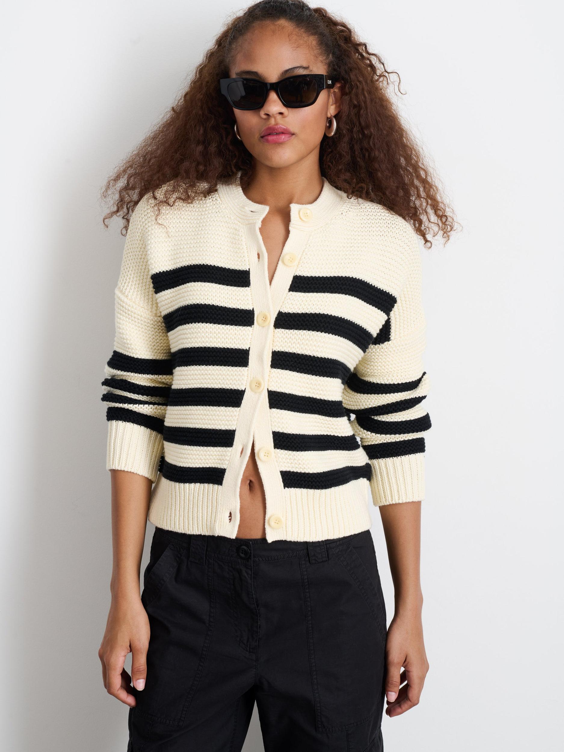 Nico Striped Cardigan in Cotton Product Image
