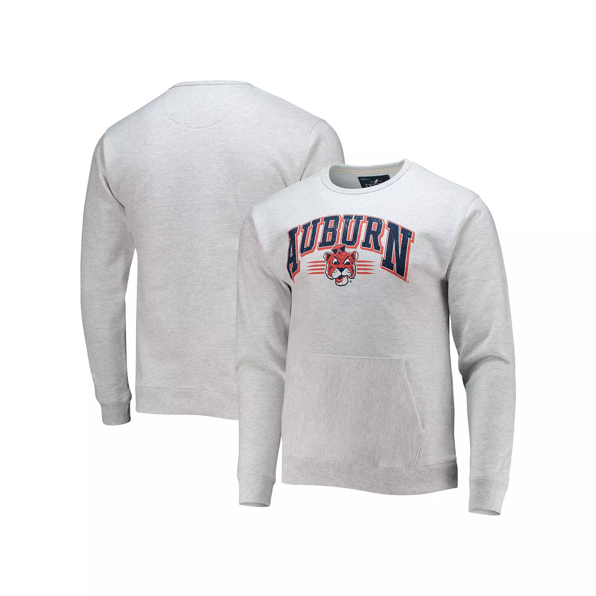 Men's League Collegiate Wear Heathered Gray Auburn Tigers Upperclassman Pocket Pullover Sweatshirt, Size: XL, Grey Product Image