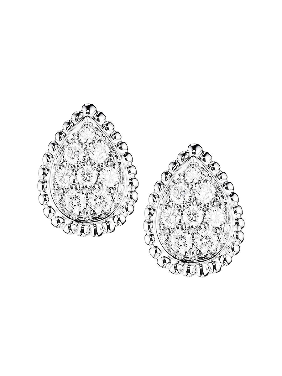 Womens Serpent Bohme 18K White Gold & Diamond Stud Earrings Product Image