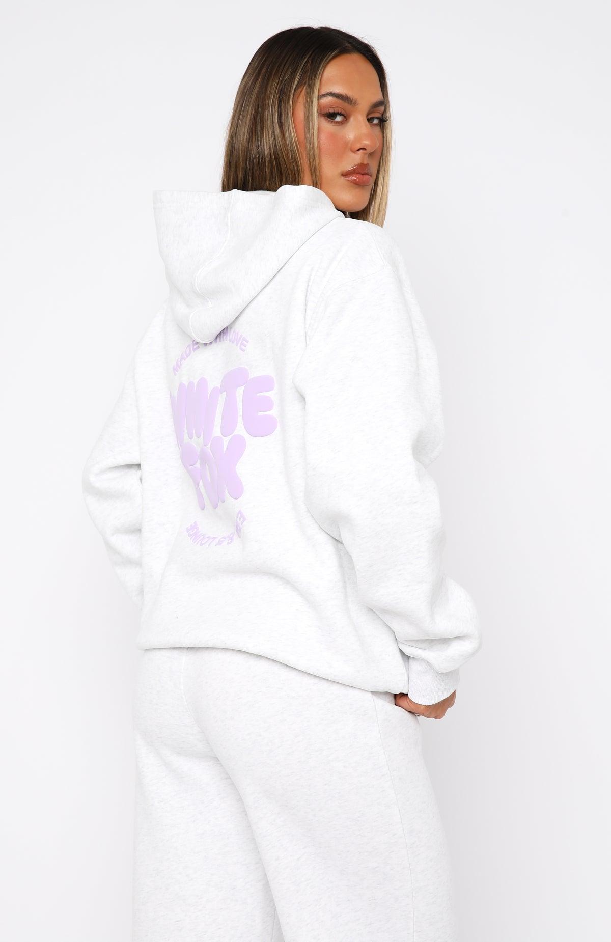 With Love For You Oversized Hoodie Grey Marle Product Image