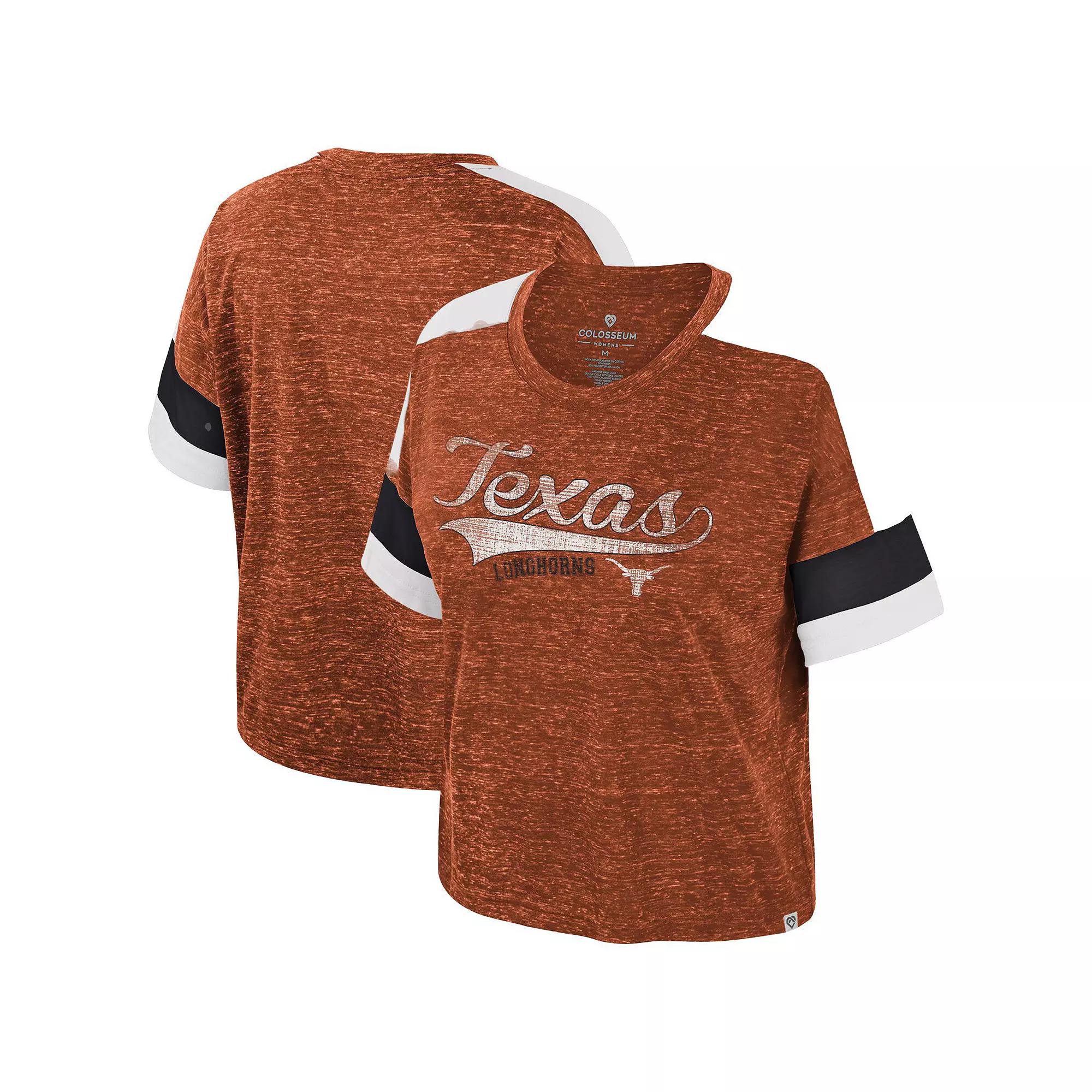 Women's Colosseum Texas Orange Texas Longhorns Color Block Scoop Neck T-Shirt, Size: Medium, Team Product Image