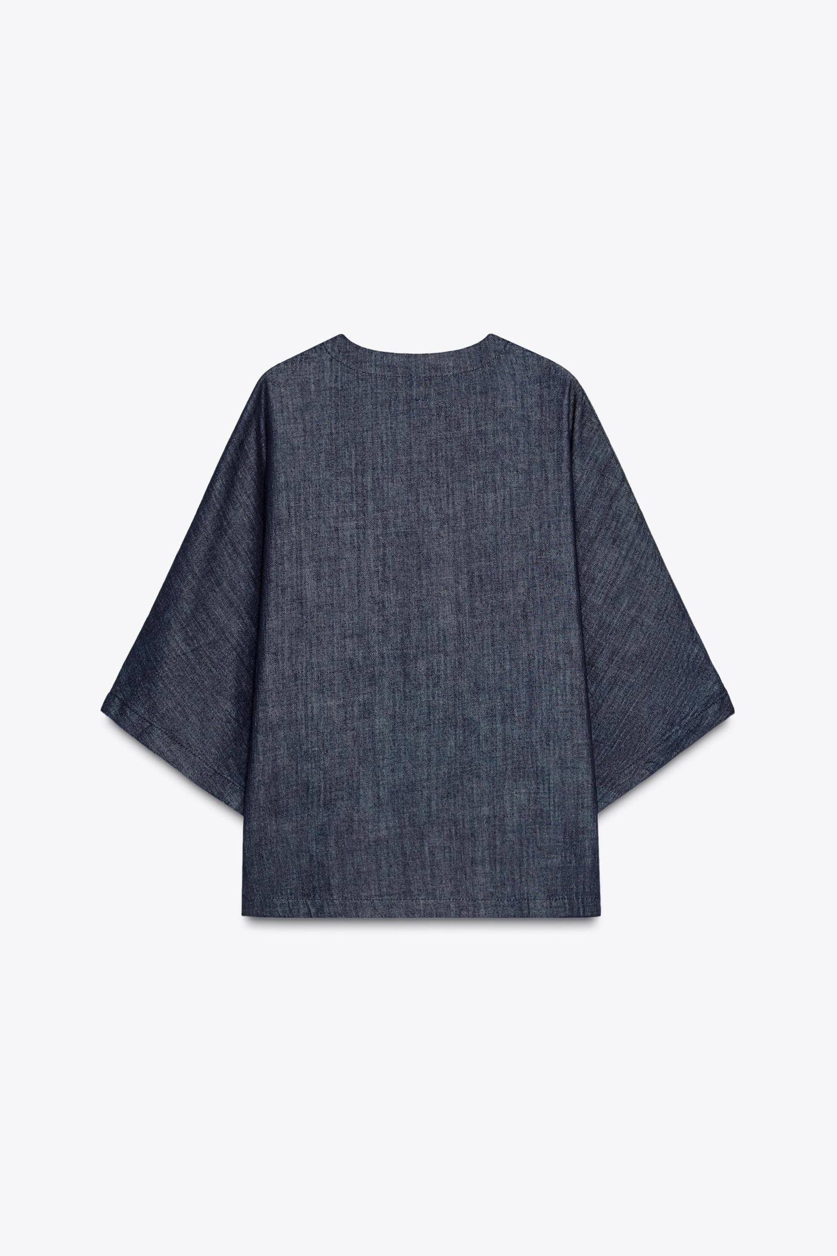RELAXED DENIM SHIRT ZW COLLECTION Product Image