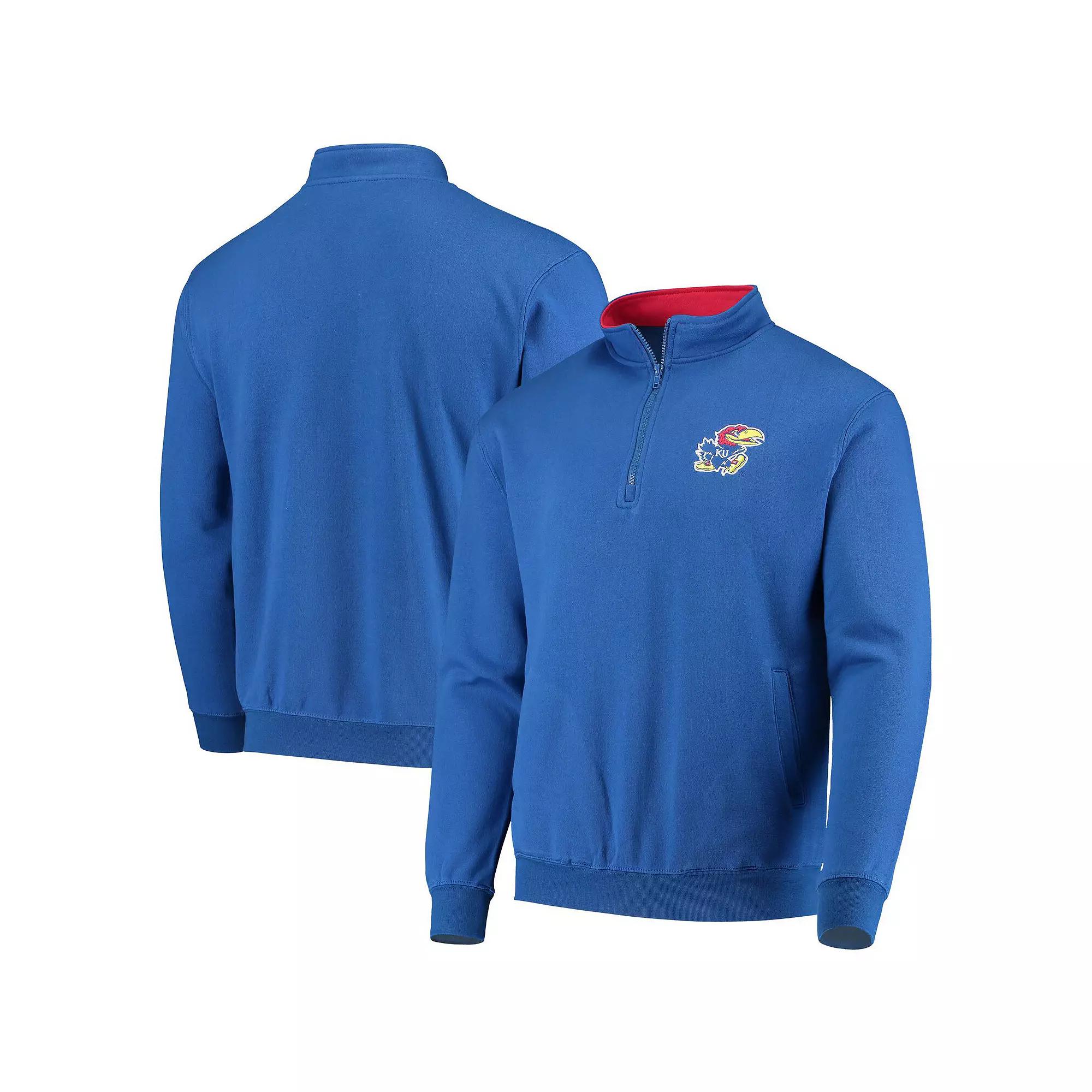 Men's Colosseum Royal Kansas Jayhawks Tortugas Logo Quarter-Zip Jacket,  Product Image