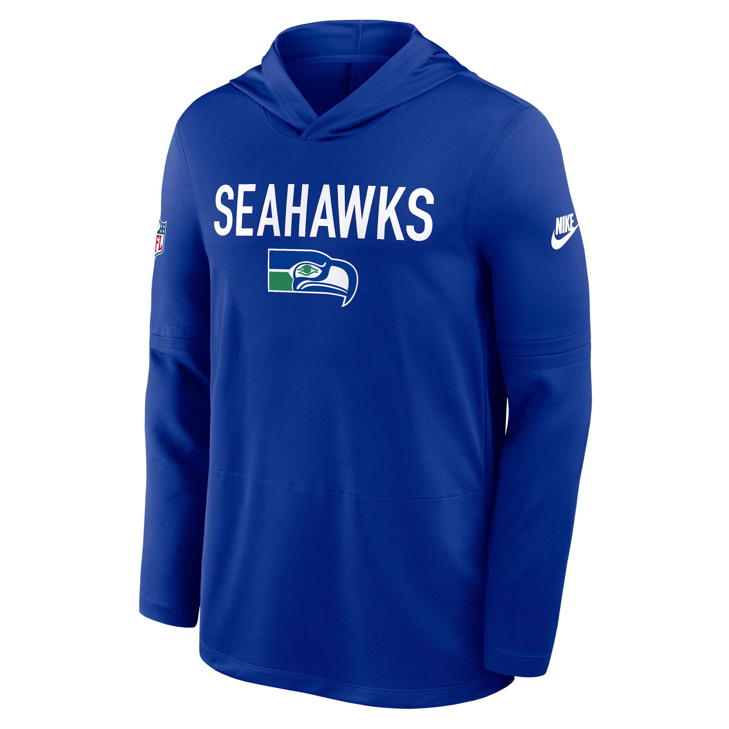 Seattle Seahawks Pass Accuracy Nike Mens Dri-FIT NFL Long-Sleeve Hooded Top | 03B94DAQ78-D60 Product Image