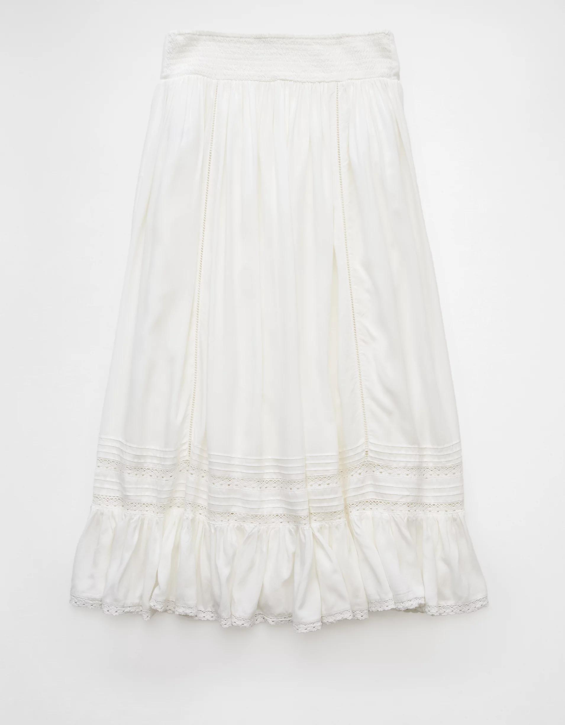 AE High-Waisted Ruffle Maxi Skirt Product Image