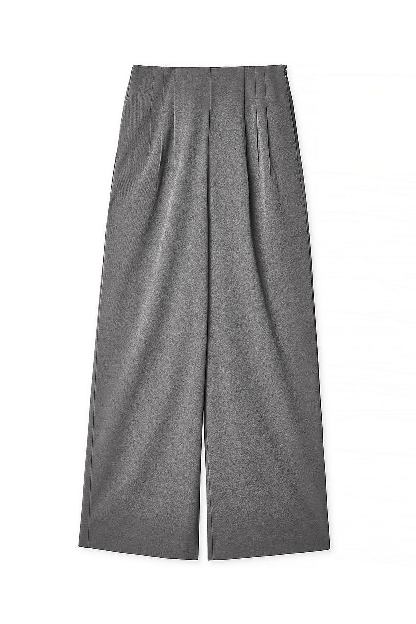 Wide Mid Waist Trousers Product Image