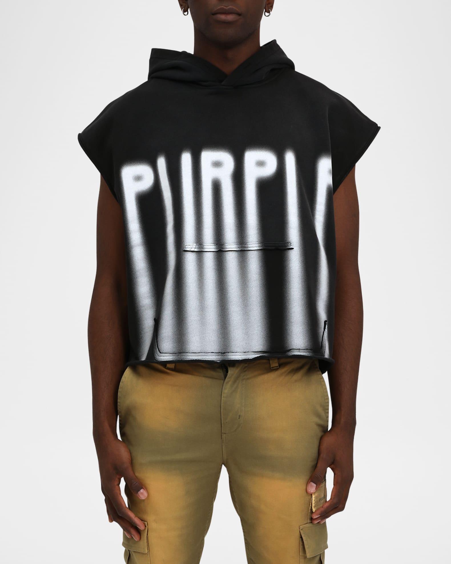 Men's Blurred Wordmark Sleeveless Hoodie Product Image