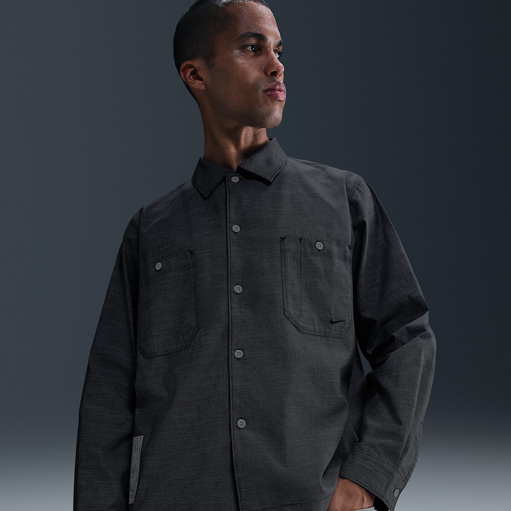 Nike Mens Life Chambray Long-Sleeve Painters Shirt | HV0882-060 Product Image