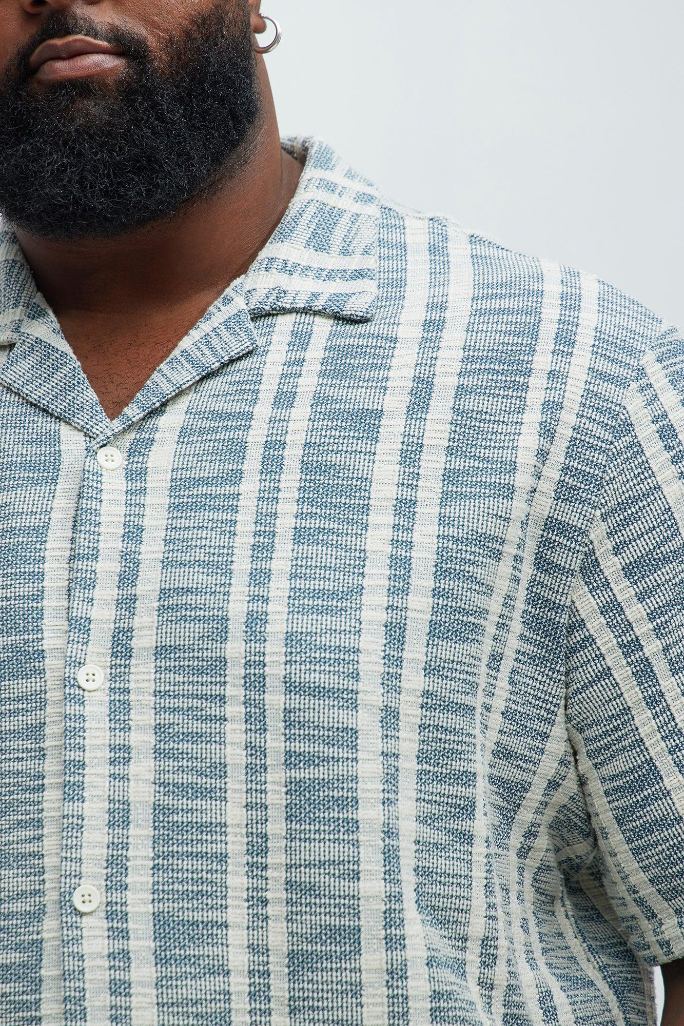 Kam Textured Shirt - Blue/combo Product Image