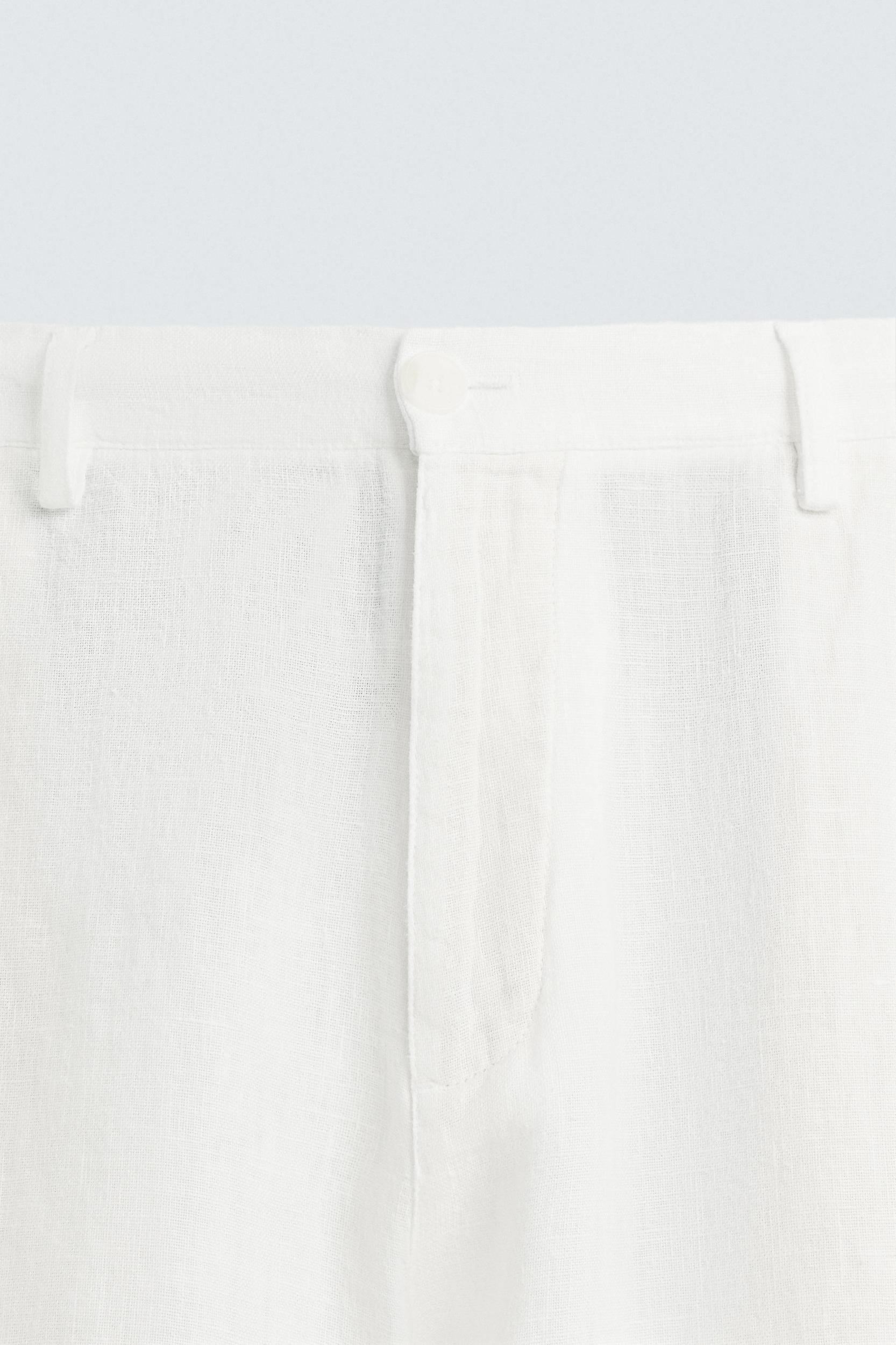 RELAXED FIT 100% LINEN PANTS Product Image