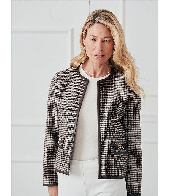 J.McLaughlin Jamey Crew Neck Button Trim Raglan Sleeve Sweater Product Image