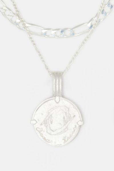 Deux Lions Jewelry Sterling Silver Sicilian Zodiac Layered Necklace Womens at Urban Outfitters Product Image