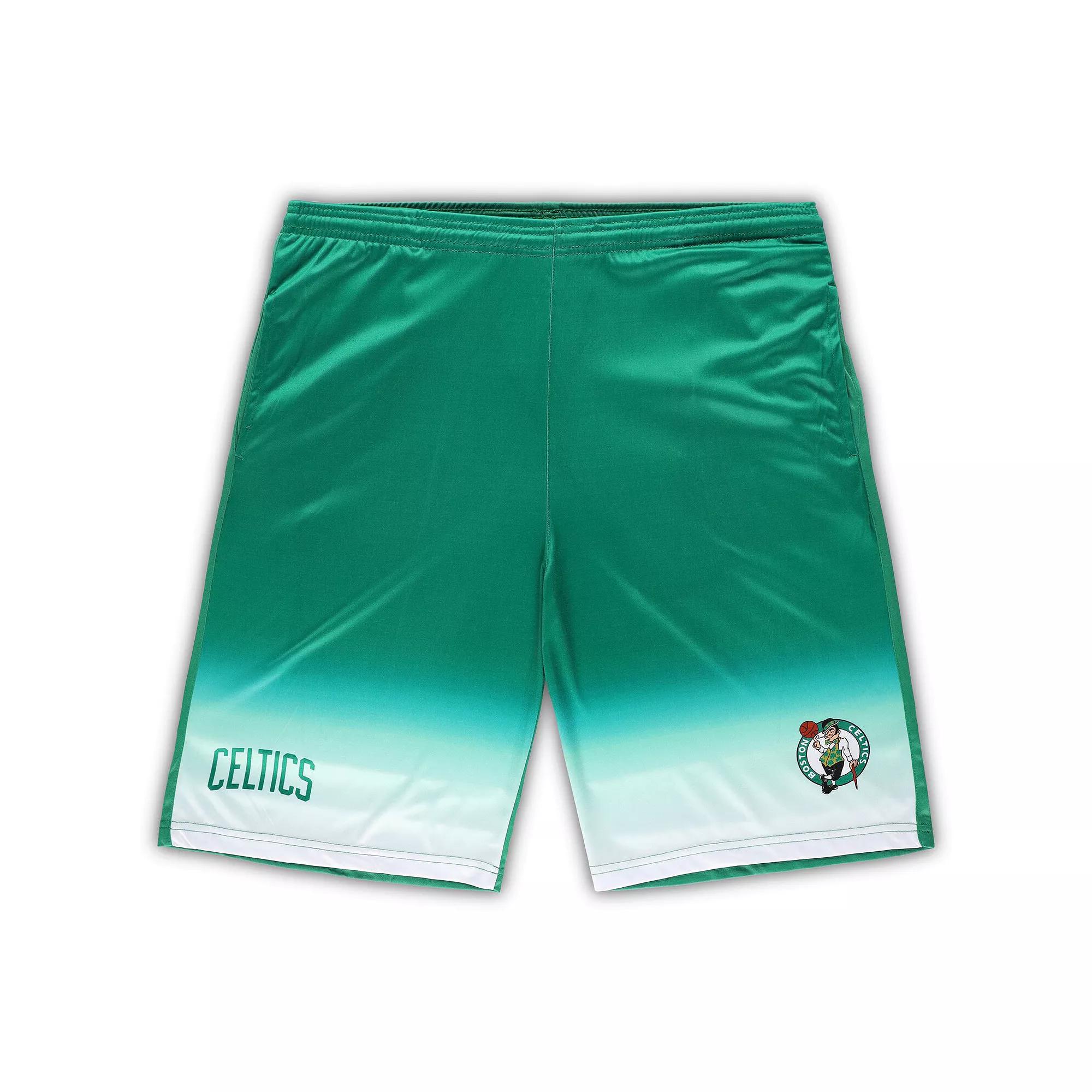 Men's Fanatics Branded Kelly Green Boston Celtics Big & Tall Fadeaway Shorts,  Product Image