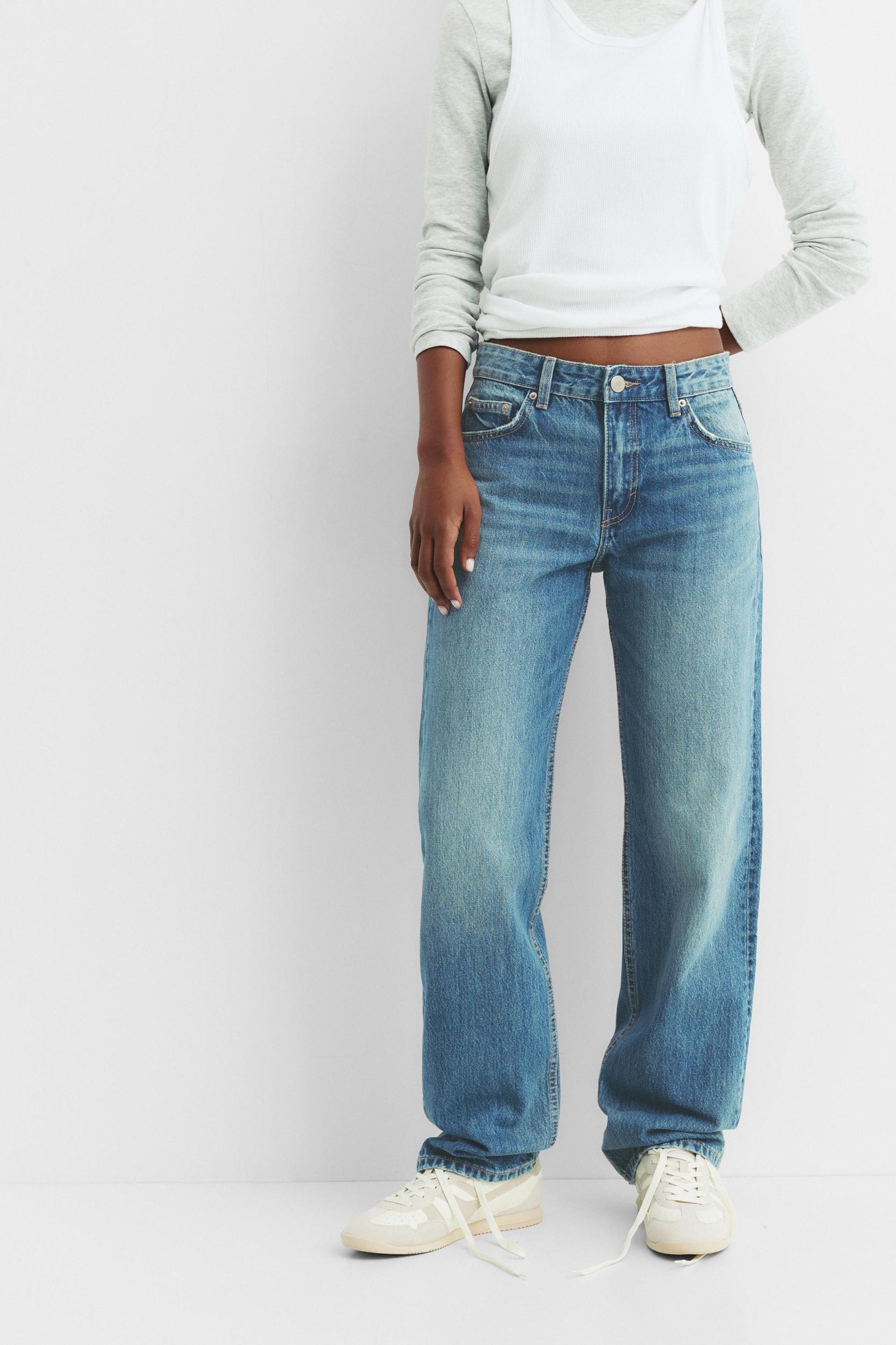Mid-rise straight-leg jeans Product Image
