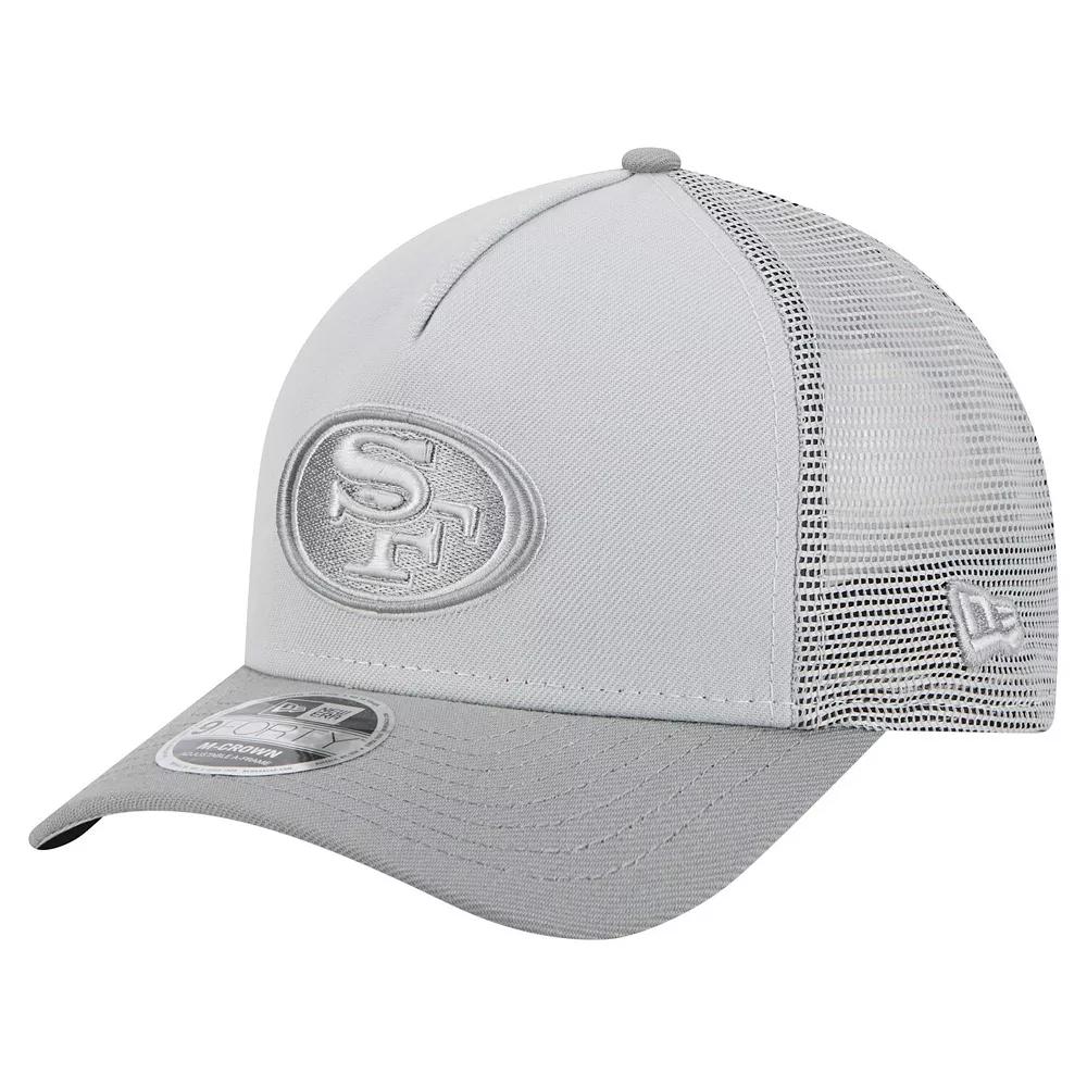 Men's New Era Gray San Francisco 49ers Domain 9FORTY A-Frame Trucker Adjustable Hat, Grey Product Image