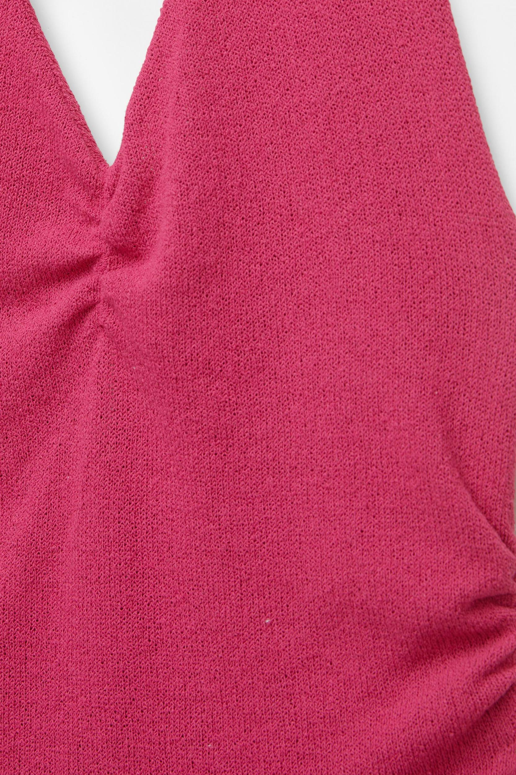 Knit racer-neck midi dress Product Image