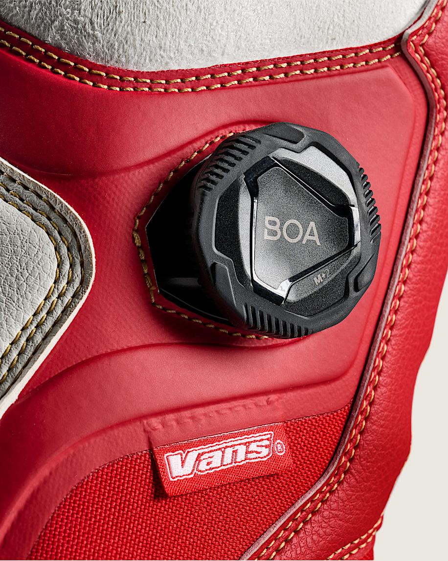 Women's Encore Pro X Mia Brookes Snowboard Boot in Racing Red / Marshmallow White| Vans US Product Image