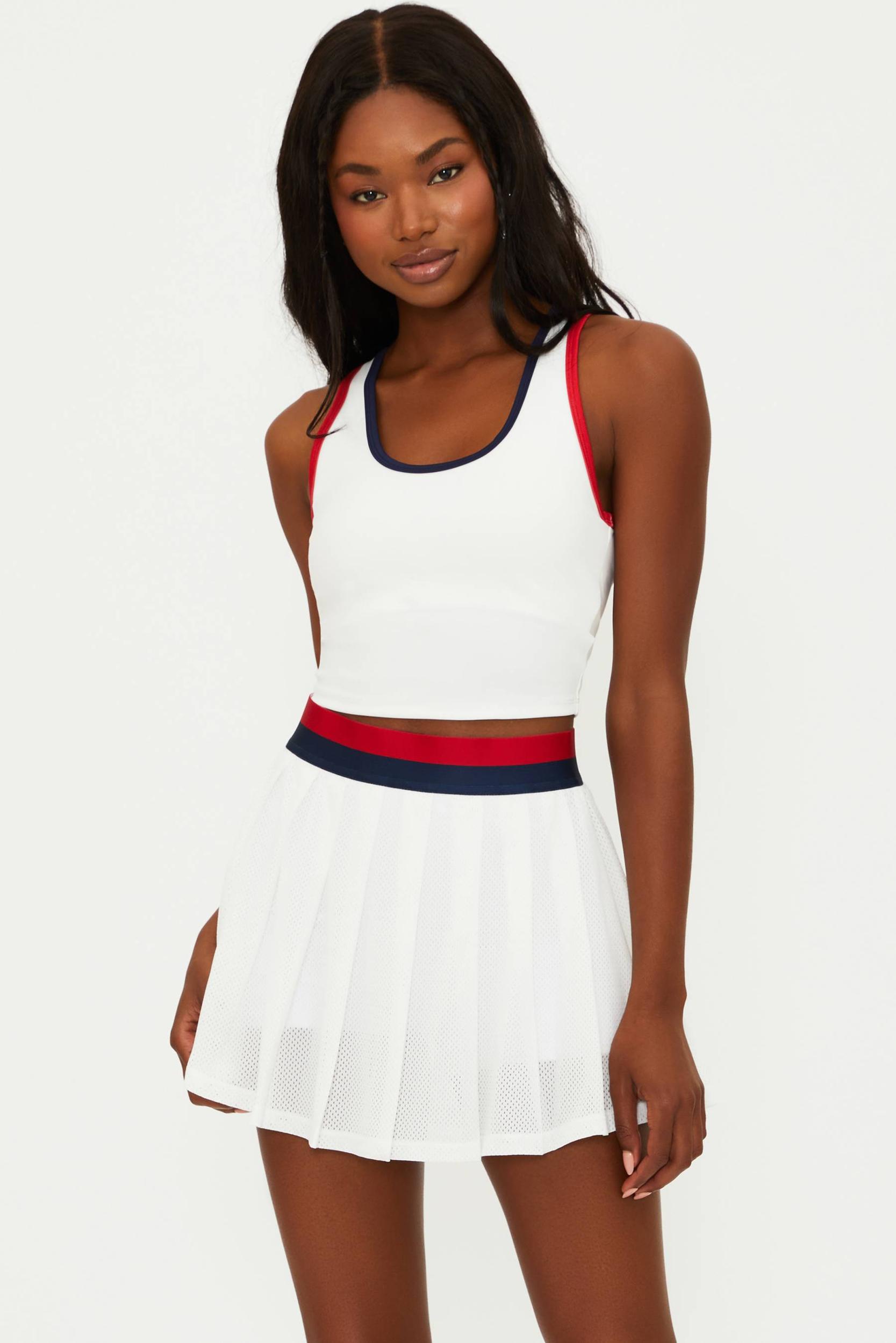 Irina Skirt Cherry Indigo Colorblock Product Image