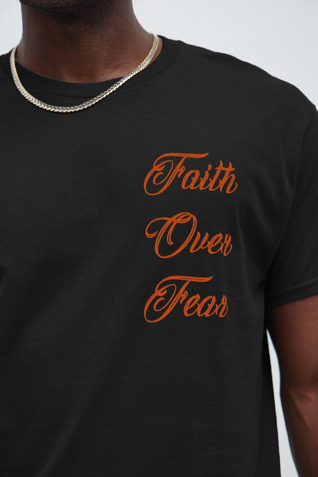 Faith Over Fear Short Sleeve Tee - Black Male Product Image