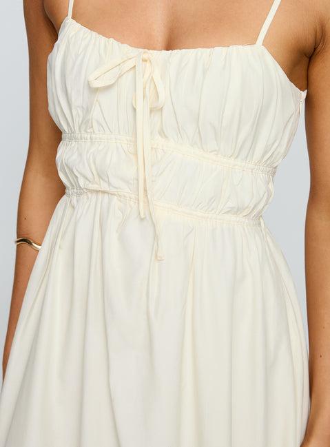 Violeta Tiered Maxi Dress Cream Product Image
