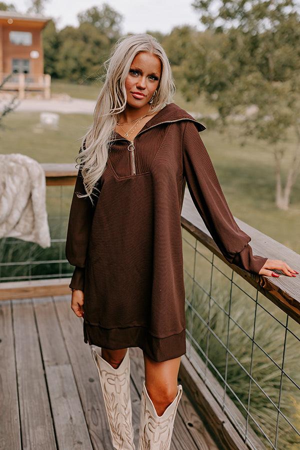 Cafe Meet Up Ribbed Mini Dress Product Image