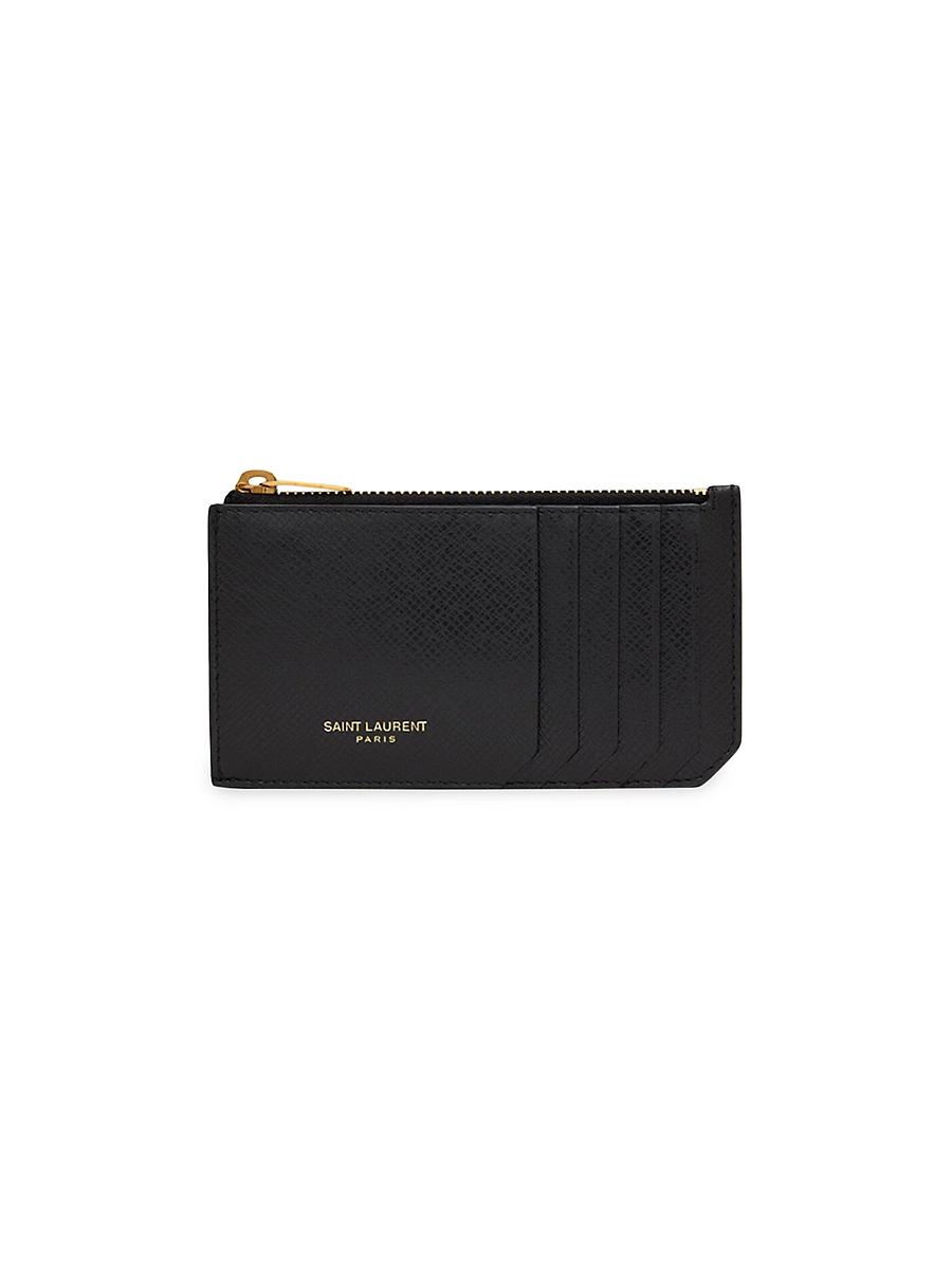 Mens Fragments Zip Card Case In Coated Bark Leather Product Image