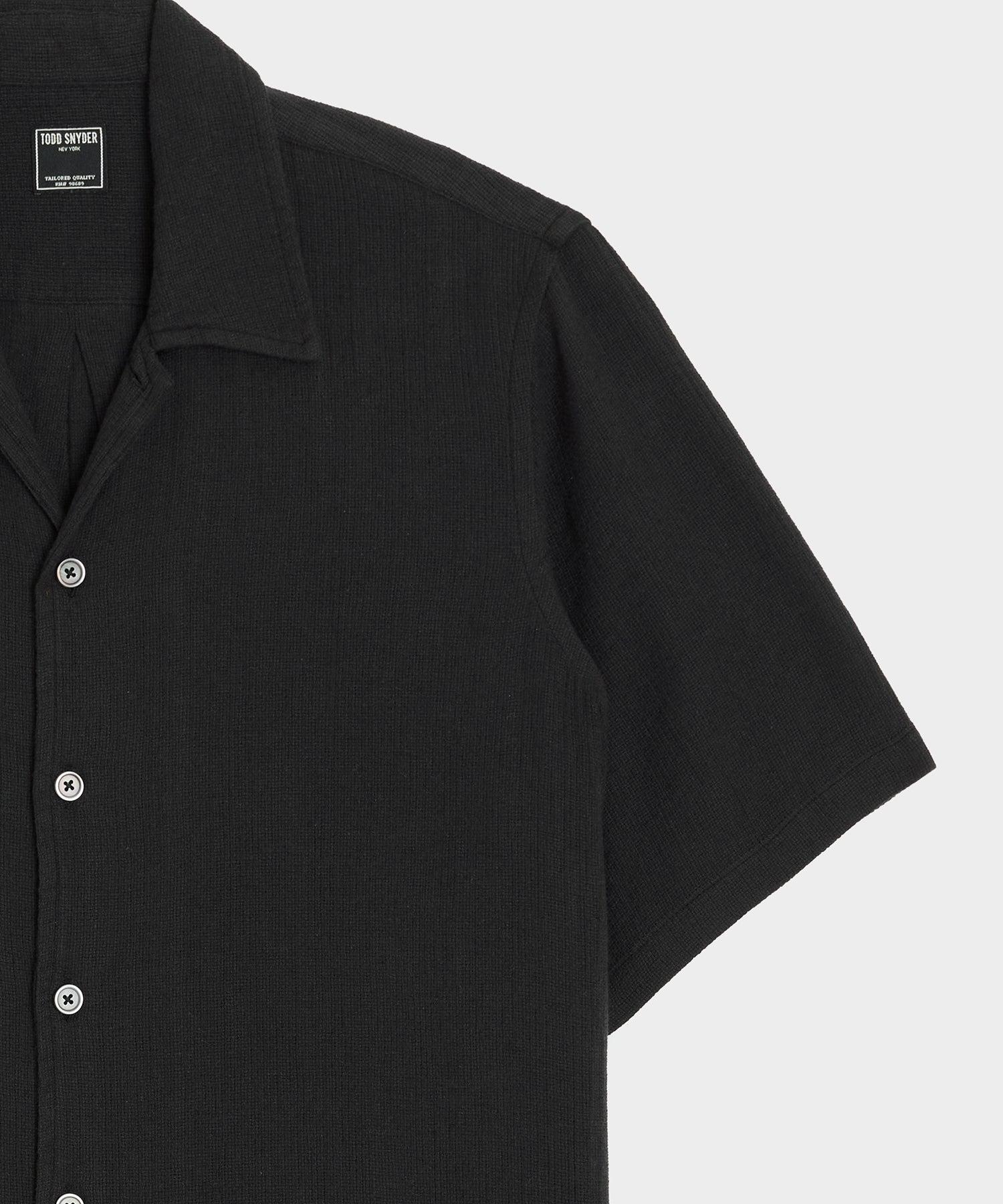 Relaxed Basketweave Camp Collar Shirt Product Image