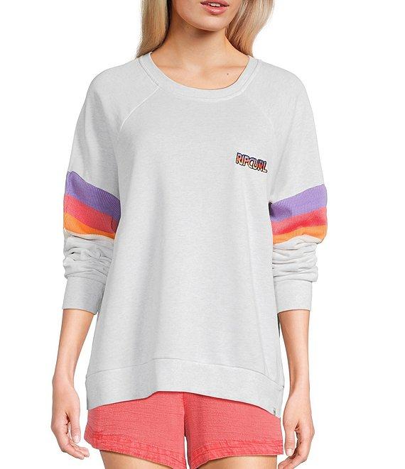Rip Curl Las Dalias Raglan Sleeve Fleece Sweatshirt Product Image