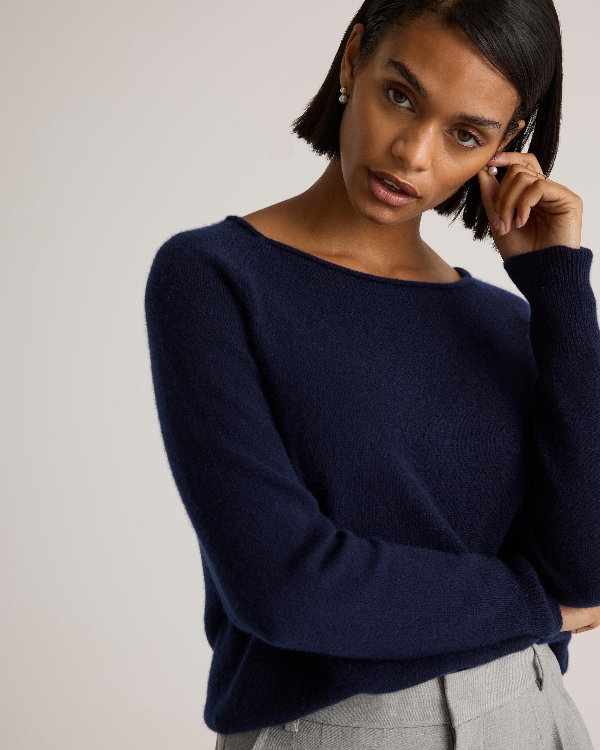 Quince | Women's Mongolian Cashmere Boatneck Sweater Size XL Product Image