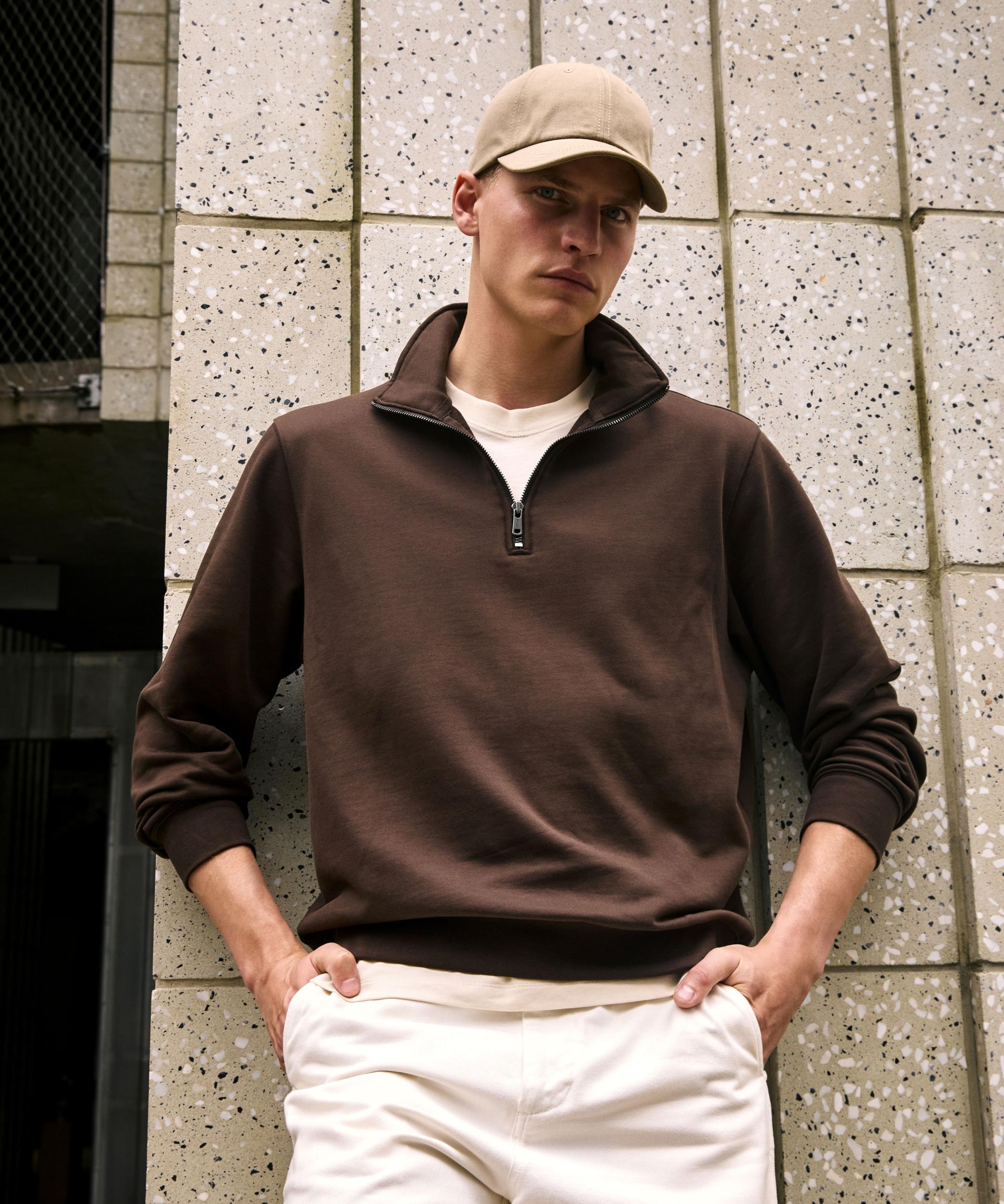 Portuguese Terry Quarter-Zip Sweatshirt Product Image