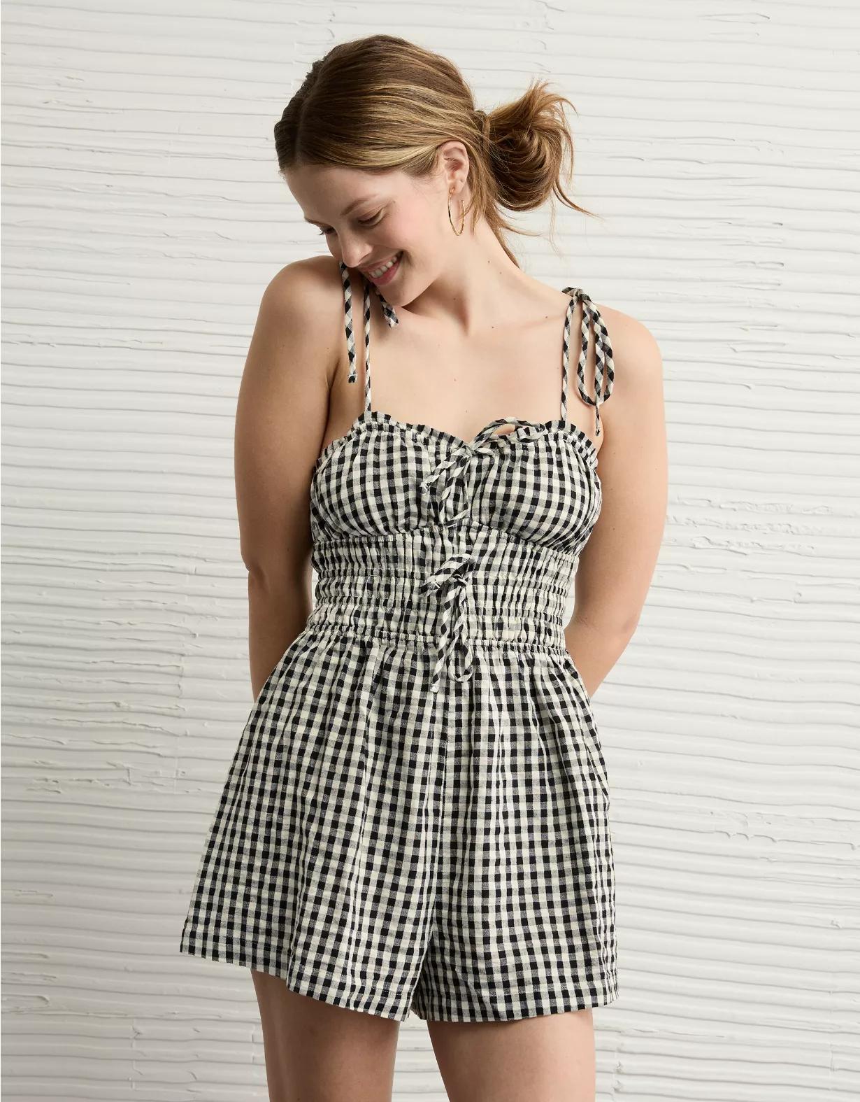 AE Sweetheart Bow Romper Product Image