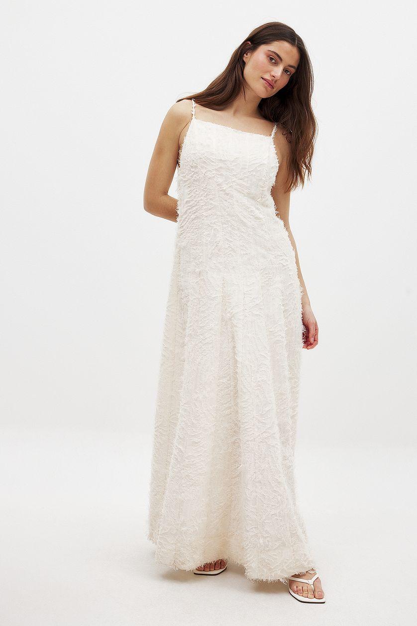 Fringe Seam Detail Maxi Dress Product Image