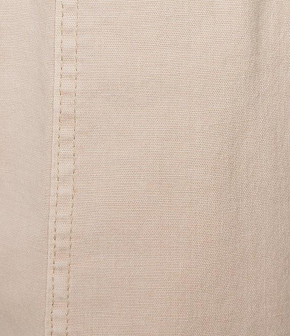 Nurture Stretch Linen Blend Cuffed Straight Leg Crop Pants Product Image