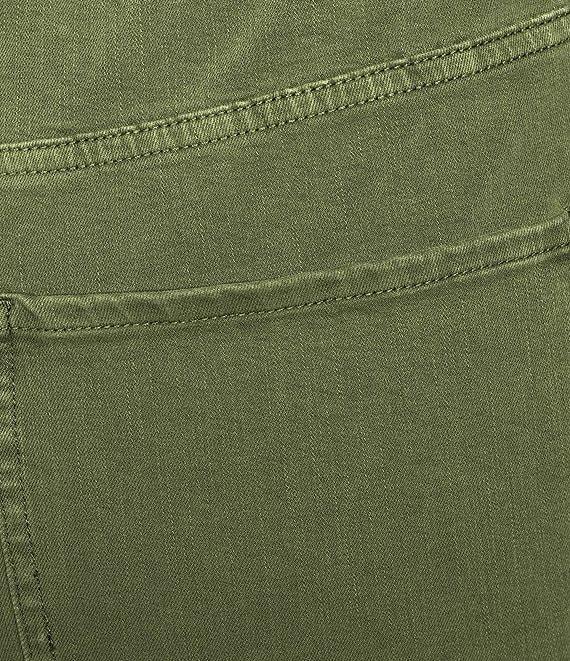 John Mark Plus Size Colored Denim Wide Leg 5-Pocket Frayed Hem Jeans Product Image