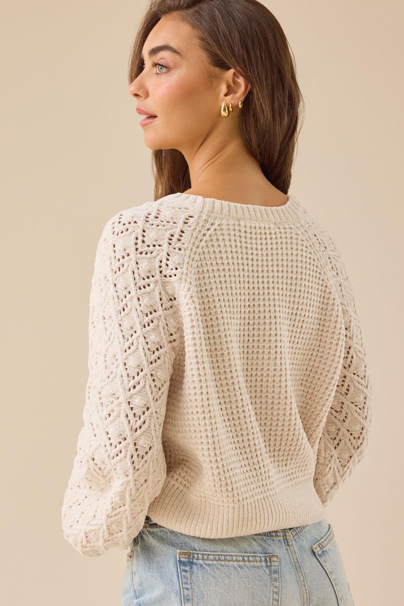 Hailey Chenille Pointelle Sweater Product Image