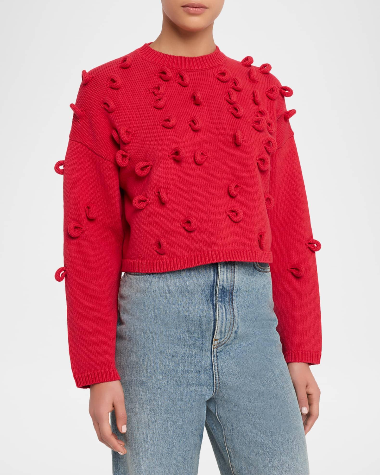 Loop-Embellished Crewneck Sweater Product Image