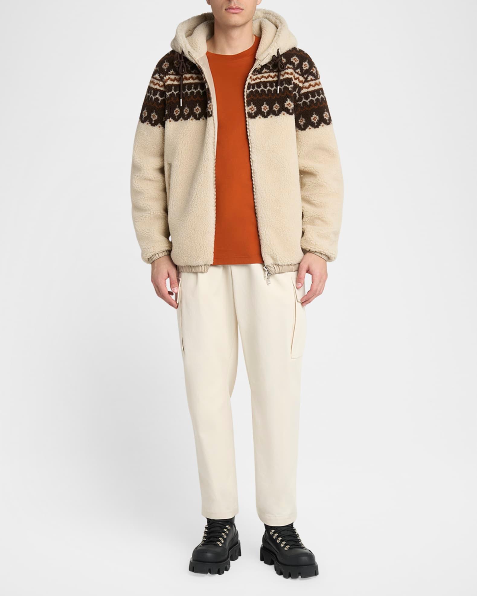 Men's Teddy Boucle Hooded Full-Zip Jacket Product Image