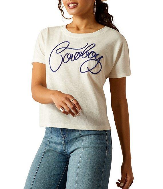 Ariat Cowboy Rope Embroidered Boxy T-Shirt Product Image
