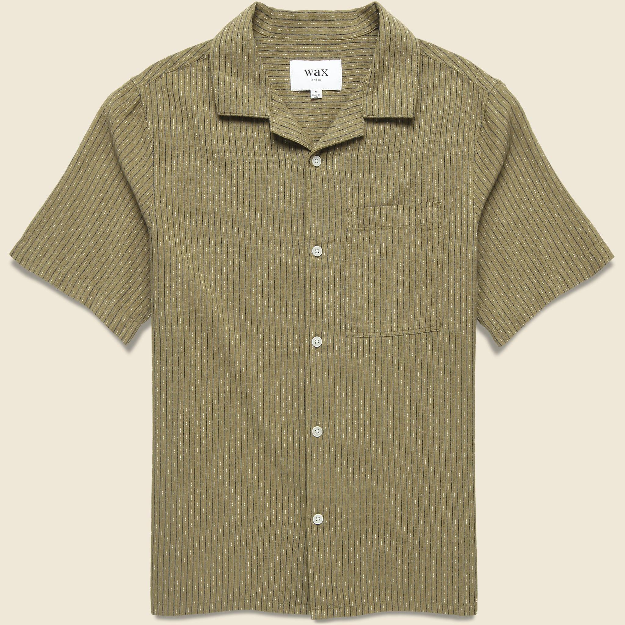 Slub Stripe Didcot Shirt - Khaki Product Image