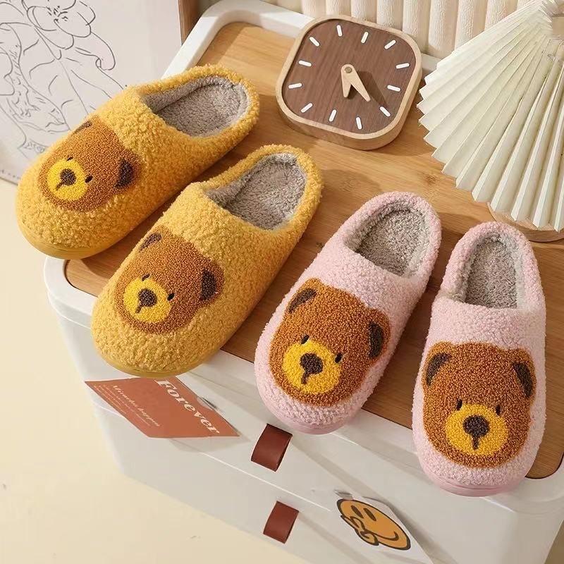 Cute Bear Fluffy Slippers Product Image