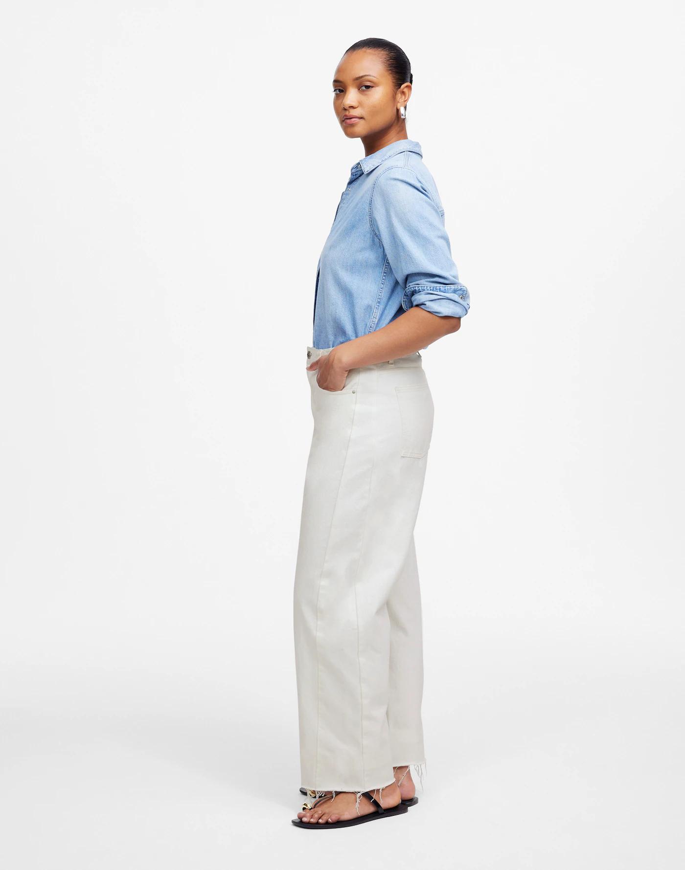 The Tall Curvy Pieced Barrel-Leg Jean Product Image