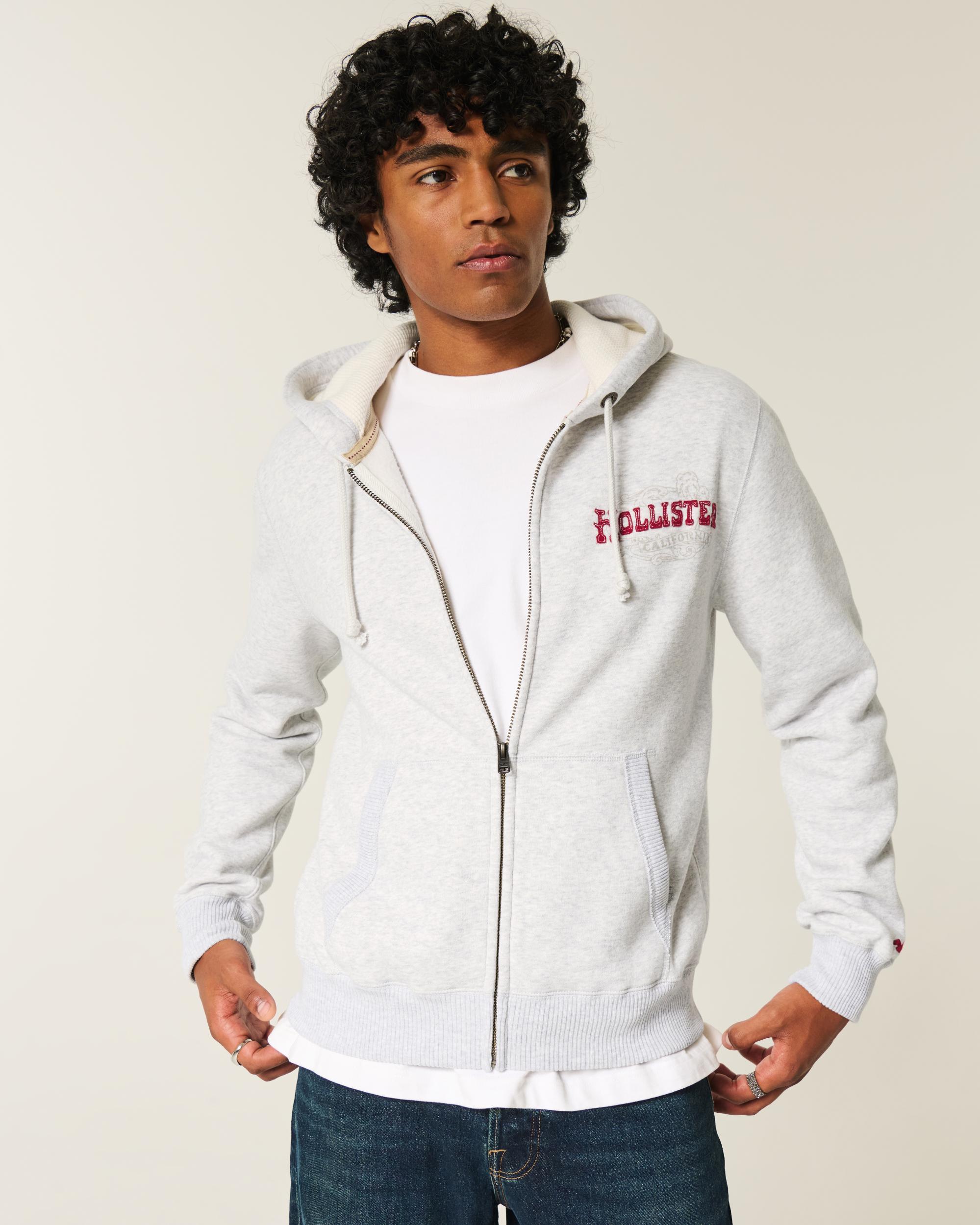 Waffle-Lined Newport Beach Graphic Zip-Up Hoodie Product Image
