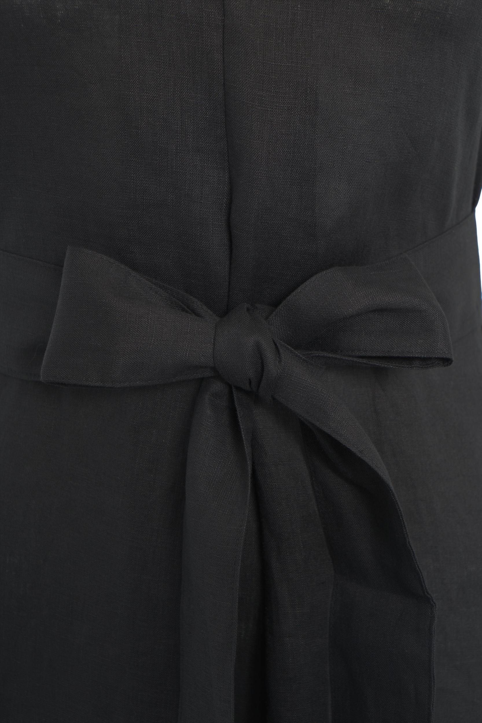 Linen dress with waist belt Product Image