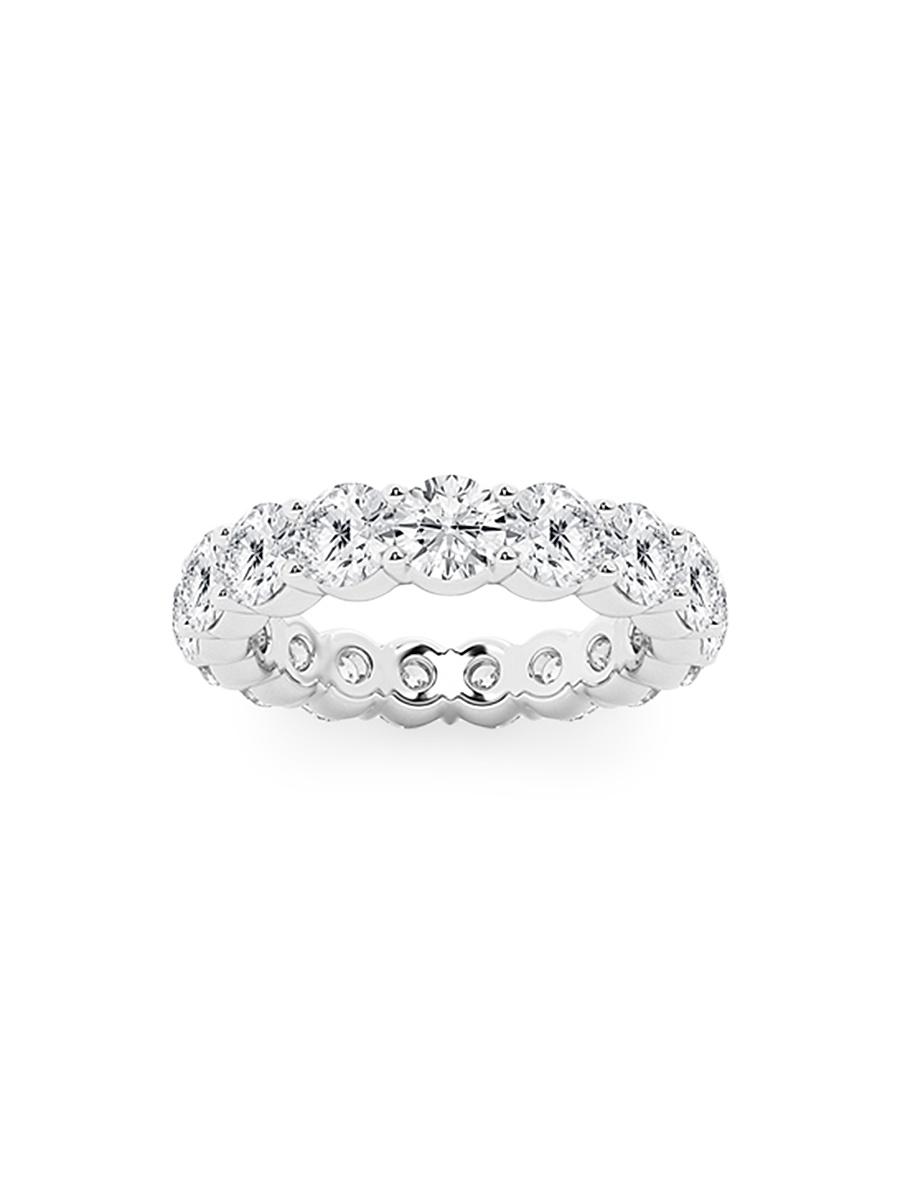 Womens Platinum & Round Lab-Grown Diamond Shared-Prong Eternity Band/1.00-5.00 TCW Product Image