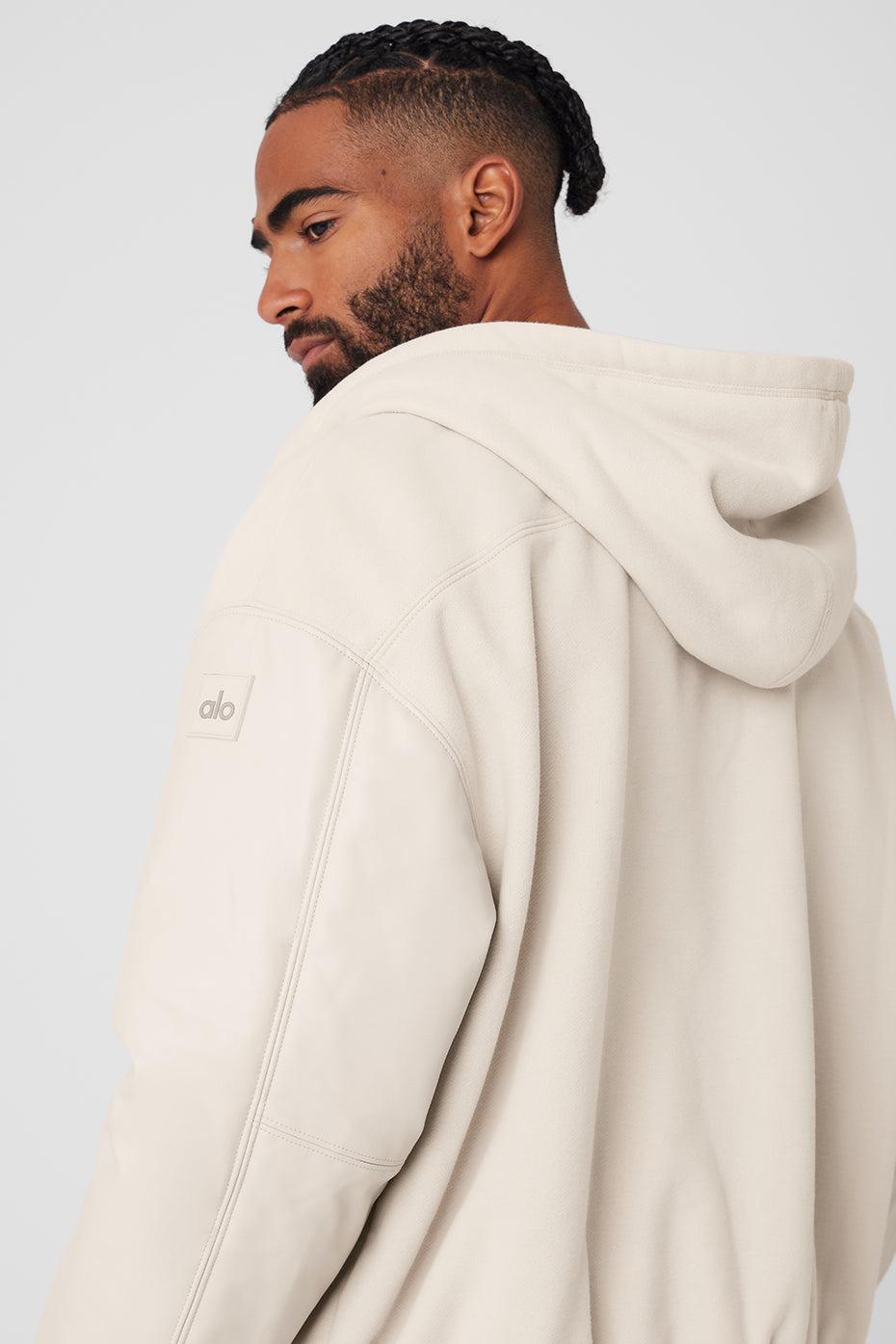 ALO | Select Hooded Bomber Jacket Beige Product Image